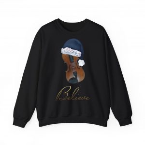 Believe Sweater (black with blue)