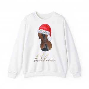 Believe Sweater (white with red hat)