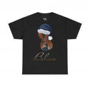 Believe T-Shirt (black with blue hat)
