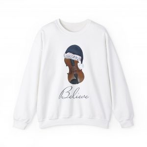 Believe Sweater (white with blue hat)