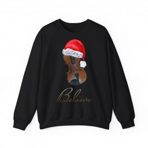 Believe Sweater (black with red hat)