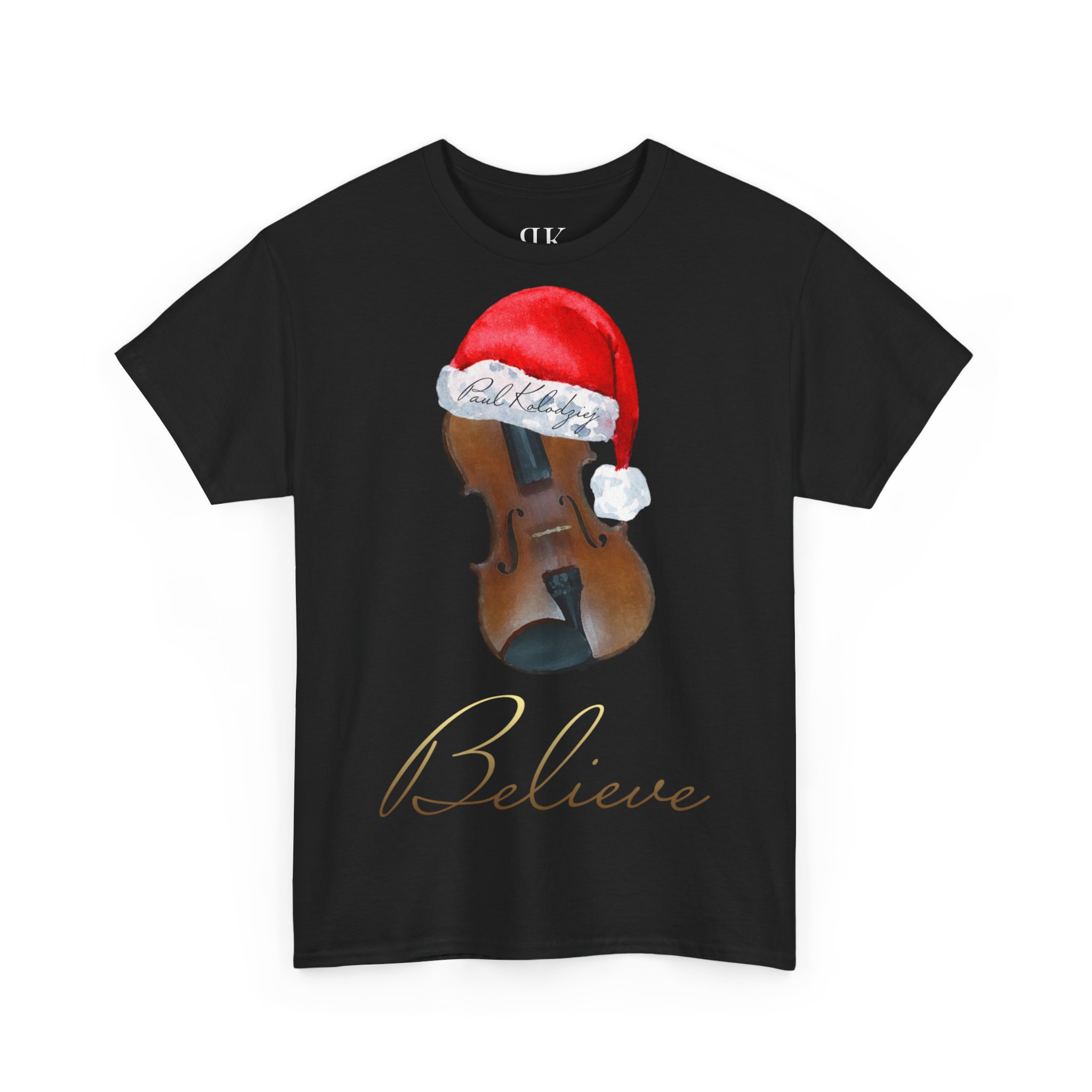 Believe T-Shirt (black with red hat) - Image 3