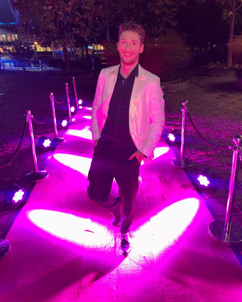 Paul Kołodziej on the Pink Carpet at & Julia's Premiere in Stuttgart